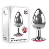 Adam & Eve Pink Gem Anal Plug - Large Elegant Pleasure Chrome > Anal Range > Jewel Butt Plugs